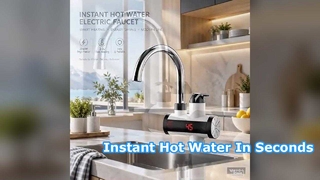 टैंक रहित गर्म नल, 3300W बिजली, 3-5 सेकंड में पानी गर्म करता है, रसोई, बालकनी, स्नान के लिए उपयुक्त